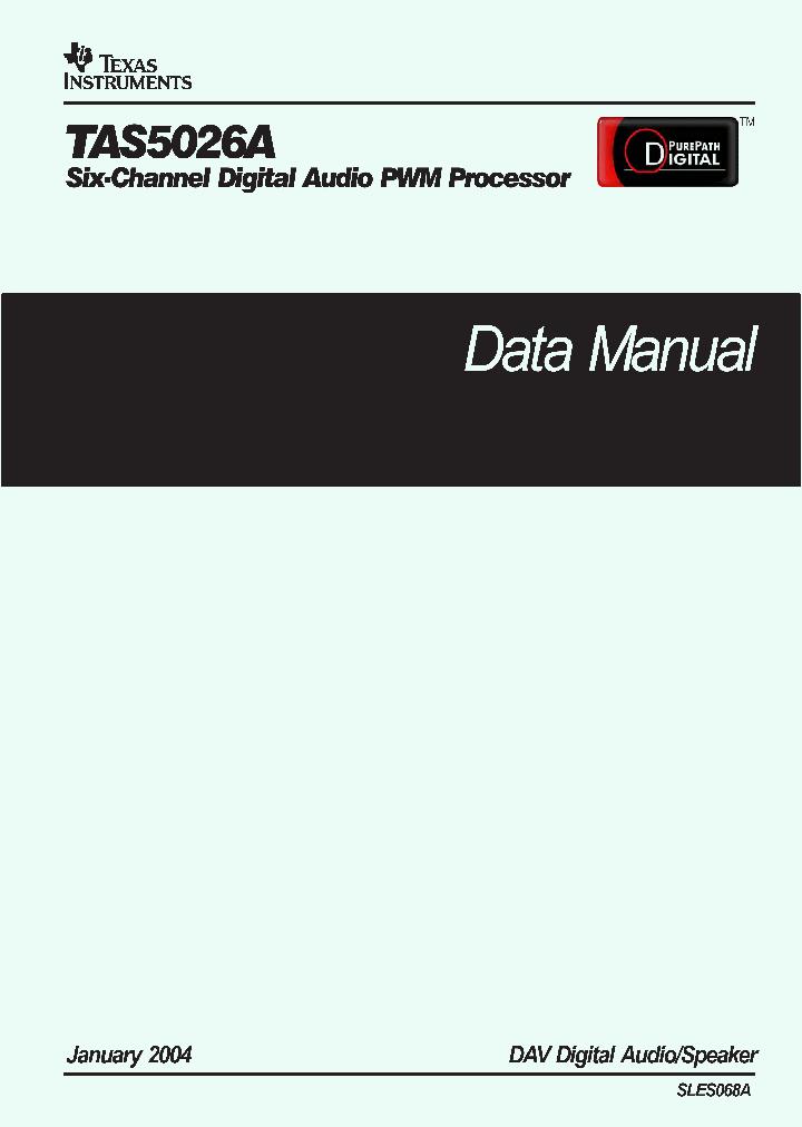 TAS5026A_9103832.PDF Datasheet