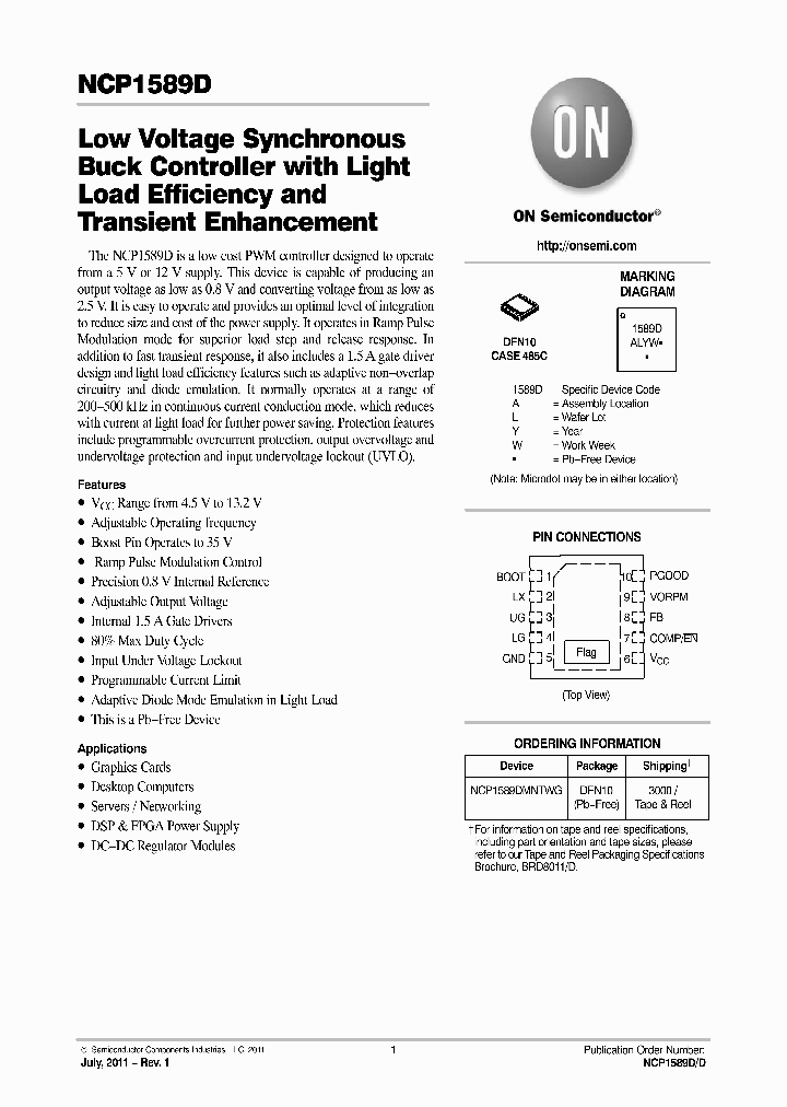 NCP1589DMNTWG_9108593.PDF Datasheet