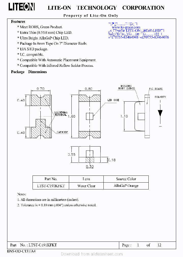 C191KFKT_9109705.PDF Datasheet