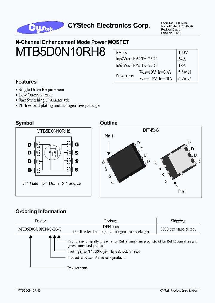 MTB5D0N10RH8-0-T6-G_9111027.PDF Datasheet
