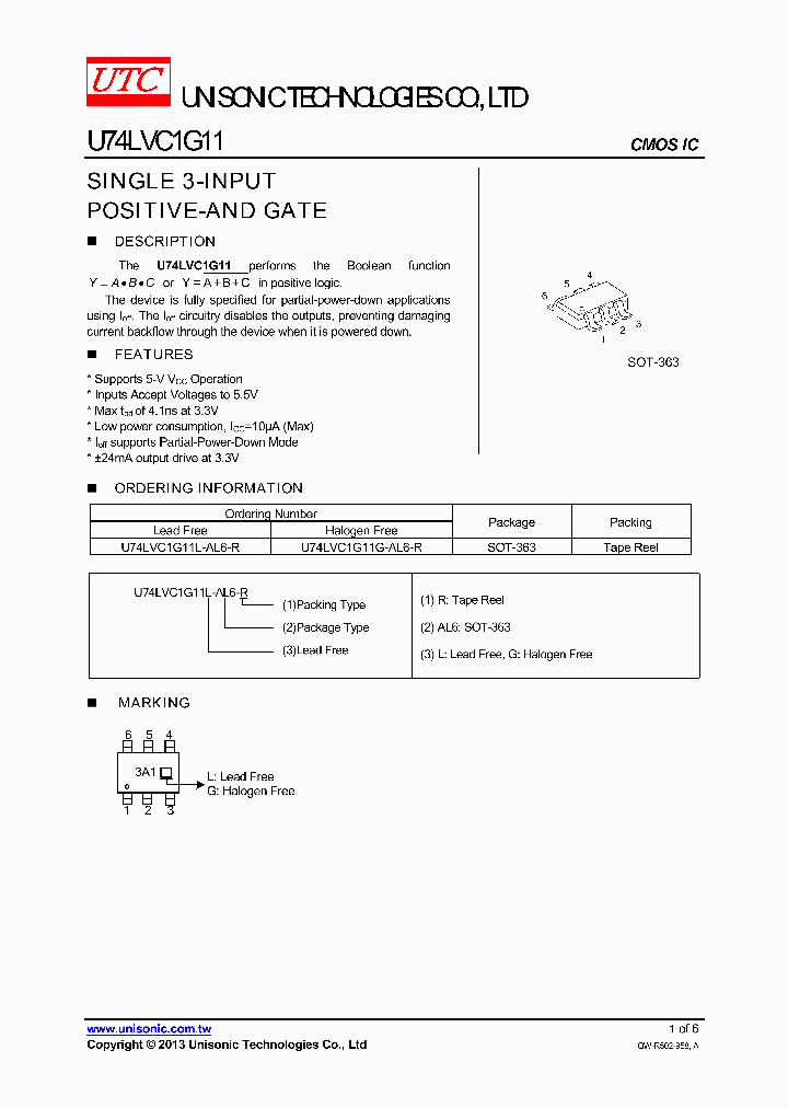 U74LVC1G11_9112889.PDF Datasheet