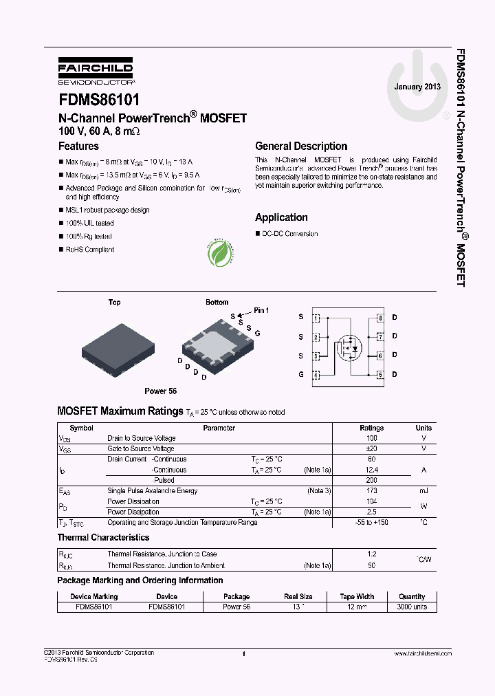 FDMS86101_9117503.PDF Datasheet