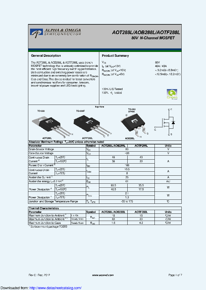 AOTF288L_9129434.PDF Datasheet